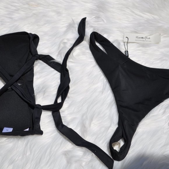 Bikini set Swimsuit Triangle Bikini Set Women Swimwear Halter Bathing Suit - Picture 3 of 4